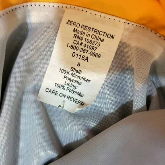 Zero Restriction Men's Size L Yellow Golf Outerwear Jacket Wind Stopper 1/4 Zip. - Picture 10 of 10